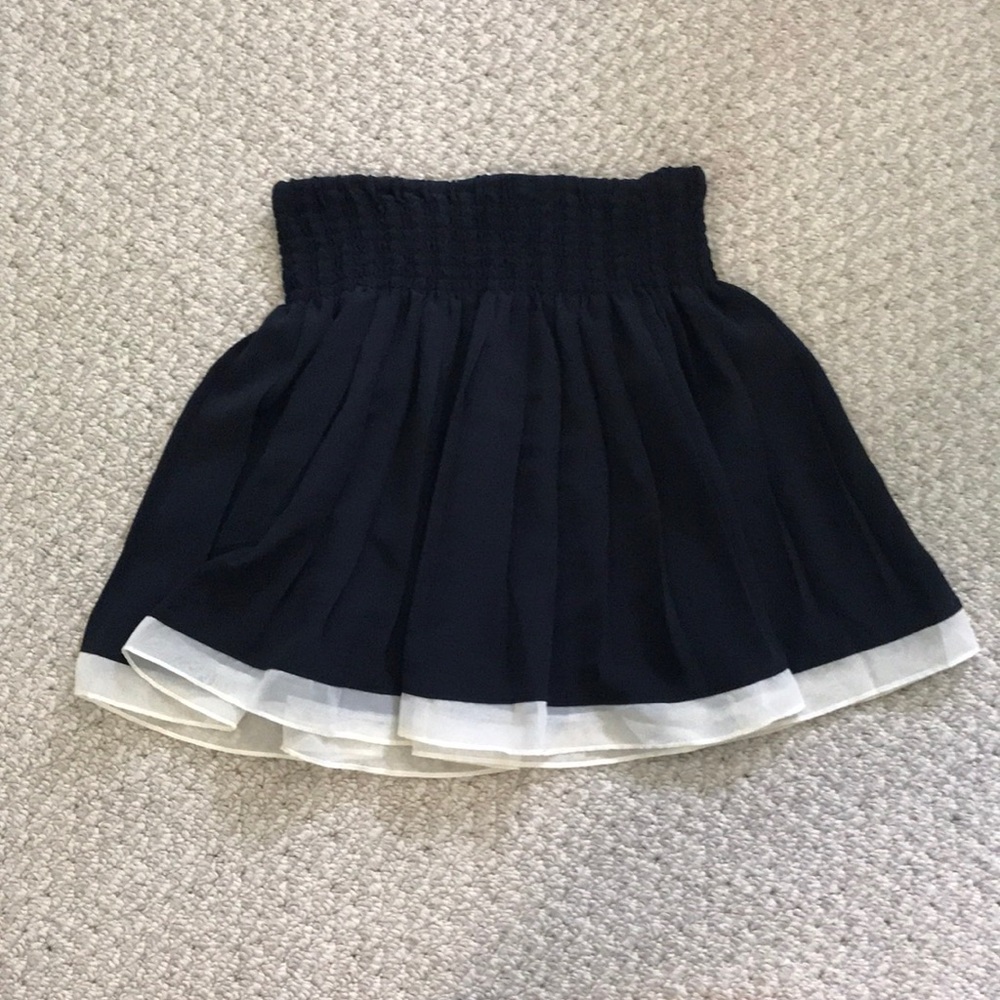 Navy and White Skirt